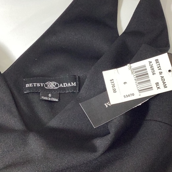 BETSEY & ADAM ELENI" SCUBA CREPE TOP AND CHIFFON SKIRT FLOOR LENGTH DRESS - Picture 12 of 13